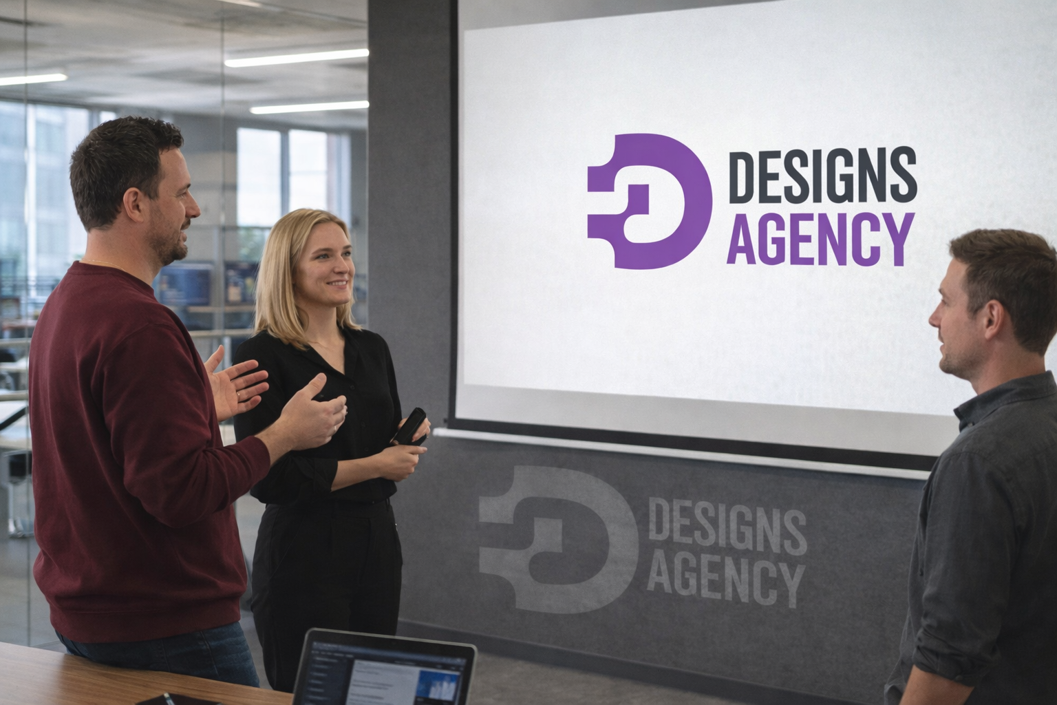 Team Discussion at Designs Agency - Web Design & Development Team